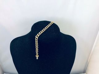Vtg.  Monet Textured Gold Tone Chunky Chain Link Bracelet