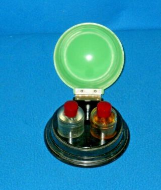 Vintage Art Deco Domed Plastic Presentation Box For La Vall Nail Care Products