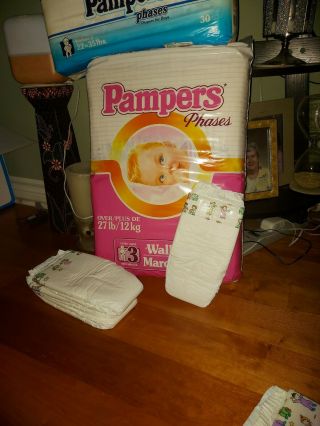 Vintage Pampers Phases Walker 3 (1 DIAPER) 2