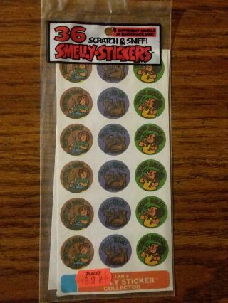 Vintage Scratch And Sniff Stinky Stickers Gordy International Never Opened Matte