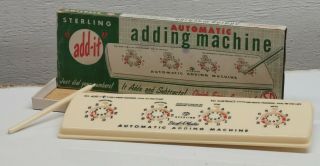 Vintage Sterling Add - It Automatic Adding Machine Dial A Matic A1