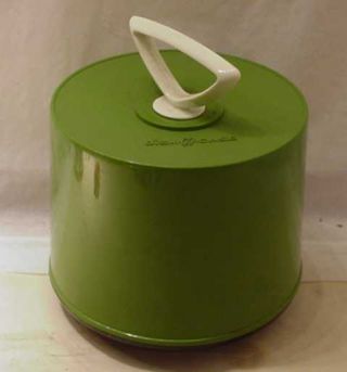 Vintage Mid Century Modern Avacado Green Disk - Go - Case 45 Rpm Holder 2
