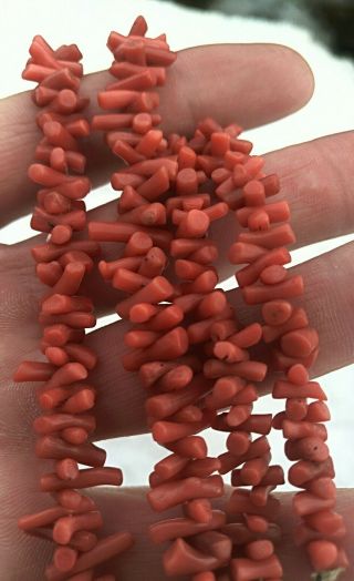 Natural Red Coral Beads 35 Grams Vintage Natural Сoral 6