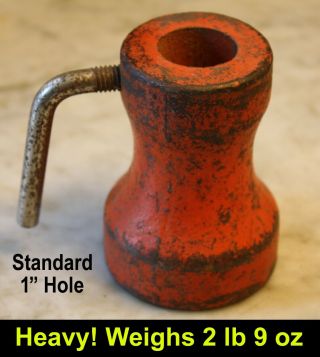 Vintage 1950s Healthways - Single 1 " Barbell - Weight Collar - Heavy Duty Steel