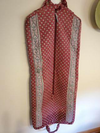Vintage Vera Bradley Quilted Hanging Garment Bag " Plum " Retired Spring 1987 Guc