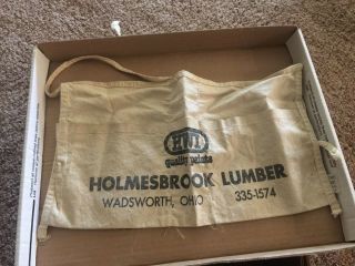 Vintage Tool Nail Apron - Holmesbrook Lumber - Wadsworth Ohio