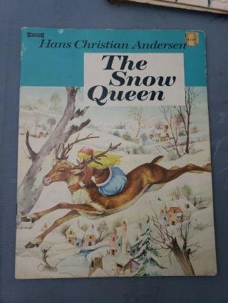Vintage The Snow Queen Hans Christian Andersen Story Book Saalfield Akron Ohio