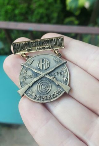Vintage Nra Shooting Medal Expert Small Bore National Rifle Association