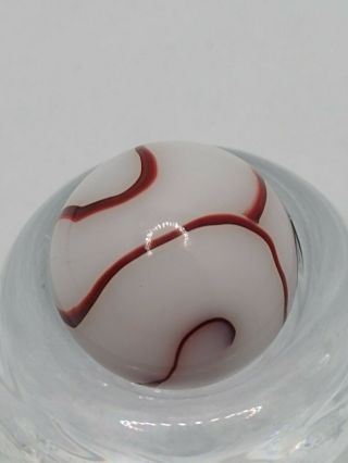 Akro Agate Co.  Oxblood Swirl Marble 0.  61 " Vintage