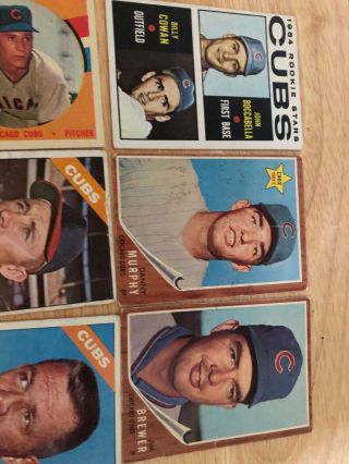 9 VINTAGE Topps Chicago Cubs Cards. 2