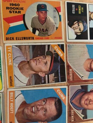 9 VINTAGE Topps Chicago Cubs Cards. 3