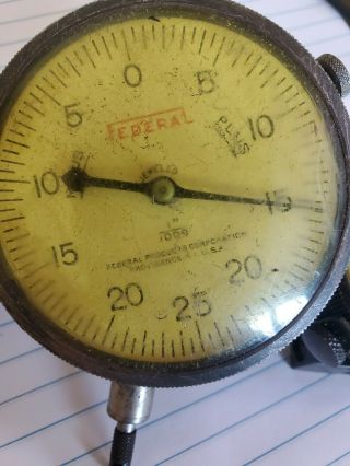 Vintage Federal Gage Gauge Dial Indicator Machinist Inspection Jeweled B21 B5M 2