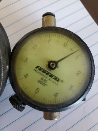 Vintage Federal Gage Gauge Dial Indicator Machinist Inspection Jeweled B21 B5M 3
