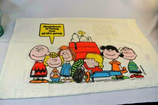 Vtg.  Charlie Brown & the Gang Standard Pillow Case Set of 2 3
