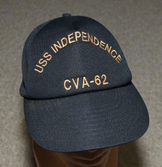 Vintage Uss Independence Cva - 62 Cv - 62 Aircraft Carrier Crew Ballcap Hat
