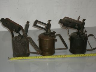 Vintage Mid Century Tools Brass Blow Torch Lamps Shop Garage Pub Display Upcycle
