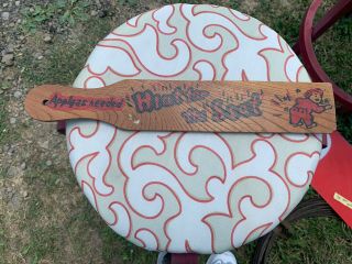 Vintage Wood Fanny Butt Paddle Novelty Heat For The Seat Apply As Needed