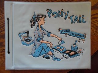 Pony Tail Scrapbook & Deskette Set Of 2 Blue 1950 