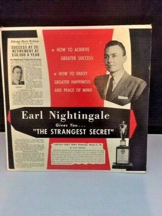 Earl Nightingale " The Strangest Secret " Chicago,  33 1/3 10 " Wgn Radio 1958