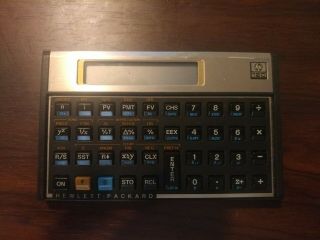 Vintage Hewlett Packard Hp 12c Financial Calculator Good.  No Cover.