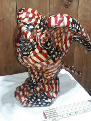 Vintage American Flag Eagle Statue Figurine & Vase - Political - Americana 2