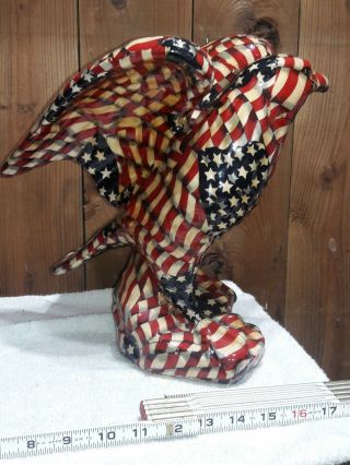 Vintage American Flag Eagle Statue Figurine & Vase - Political - Americana 3