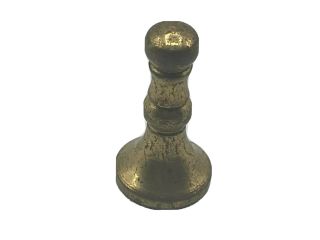 Vintage Antique Brass Chess Pawn Wax Letter Seal " S " 1 - 1/8 " Tall A4