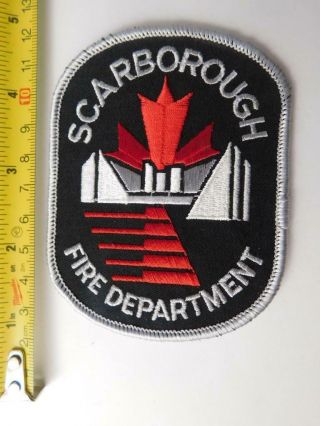 Scarborough Fire Department Vintage Patch Badge Ontario Canada Firefighter