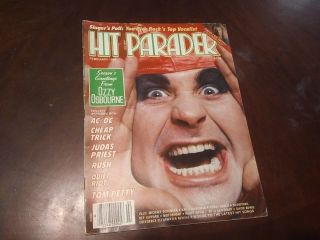Vintage Hit Parader Mag,  Feb 1984 Ozzy,  Van Halen,  Quiet Riot,  Priest,  Tom Petty