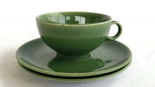 Ballerina Vintage Coffee Cup And Saucer Forest Green Universal Potteries
