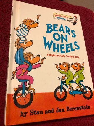 Vintage Dr.  Suess Book Club Edition 1969 Bears On Wheels Children Hard Cover