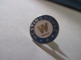 Vintage Westinghouse Cloisonne Logo Silvertone Pin