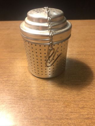 Vintage Tea Infuser Strainer W/hanging Chain 2,  4,  6 Cup