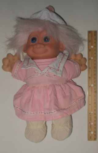 $5 Off 12 " Russ Berrie Co Soft Body Troll Kidz Girl Doll 2319 Pink Sailor Dress