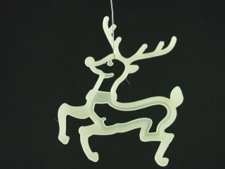Vintage 1950 ' s Plastic Glow In The Dark RULDOLPH THE RED NOSED REINDEER Ornament 2
