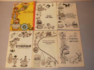 6 Vintage Kap Craft Project Books Magazines Cottonmilk Cartons Styrofoam More