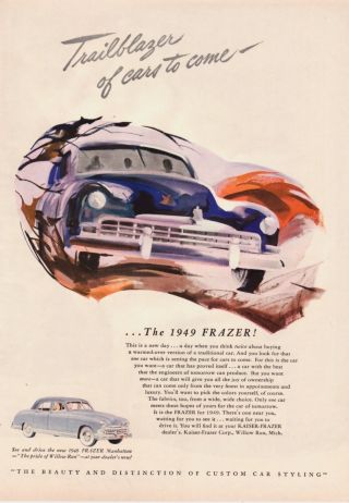 1949 Frazer Manhattan Art Vintage Print Ad