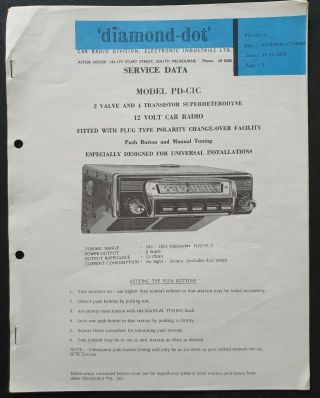 Car Radio Service Data Booklet 1963 
