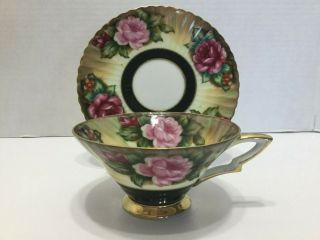 Vintage Lefton Hand Painted Teacup And Saucer