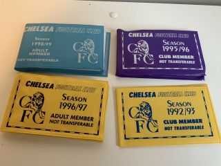 Vintage Chelsea Fc 1992 - 1999season Tickets Bundle Football Memorabilia (10)