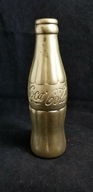 Vintage 7 " Tall Brass Coca Cola Bottle Coke Collectible - Heavy 26
