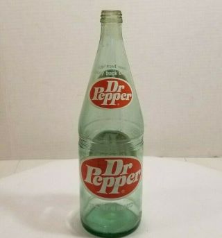 Vintage 32 Oz.  Dr.  Pepper Glass Bottle.