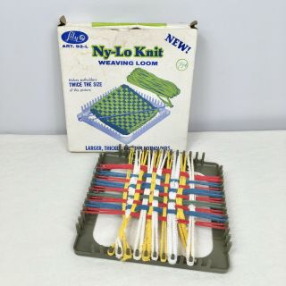 Vintage Ny - Lo Knit Weaving Loom Potholder Lily 7/75 " Wide