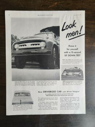 Vintage 1953 Ford Trucks Full Page Ad - A1 - Oc