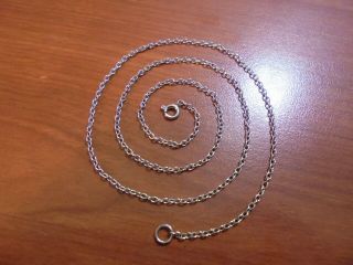 Vtg Sterling Silver Fine Chain Link Necklace 18 " 2.  2 Grams
