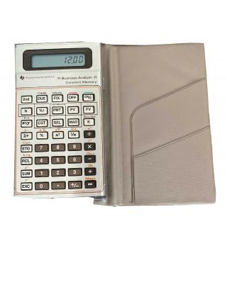 Vintage Texas Instruments Ti Business Analyst - Ii 2 Constant Memory Calculator