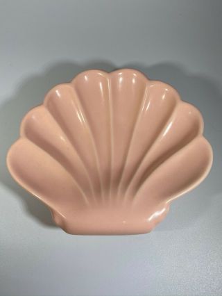 Pink Vintage Ceramic Scalloped Shell Soap Dish Or Trinket Dish