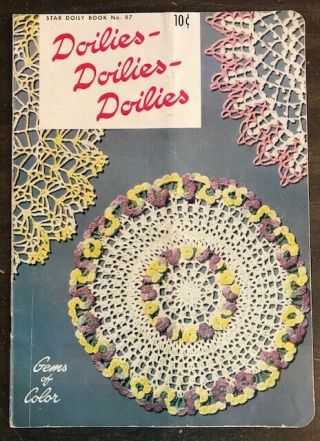 Vintage 1951 Star Doily Book No 87 Doilies Crochet Patterns American Thread 6701