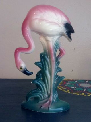 Vintage Ceramic Flamingo Figurine From The 1950 