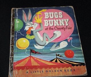 Vtg Little Golden Book Bugs Bunny At The County Fair 1953 1950s - - Ddx)
